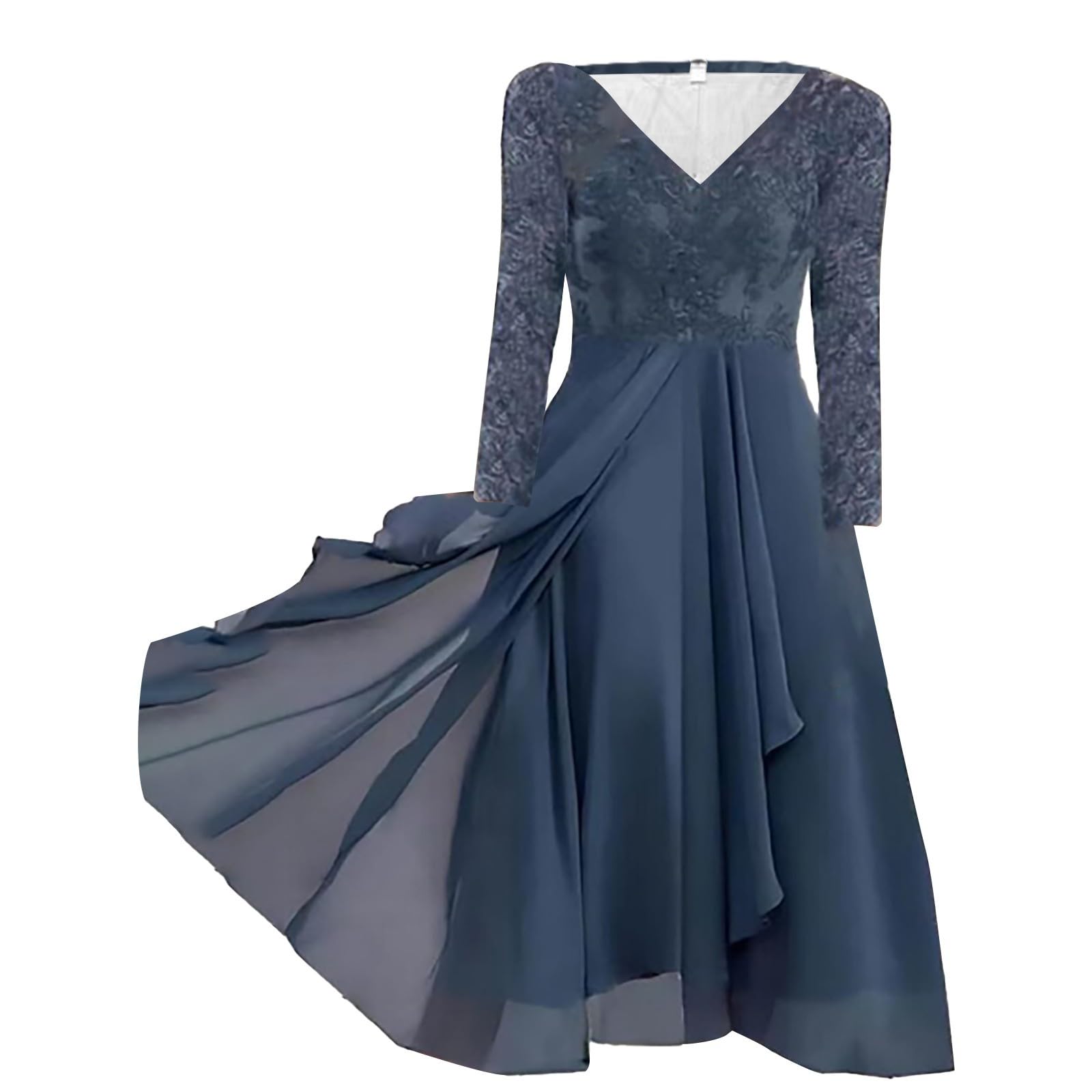 Vestidos de verano 2026 para mujer, de manga larga, casual, estampados, de gasa, vestidos de invitados de boda, vestido de fiesta
