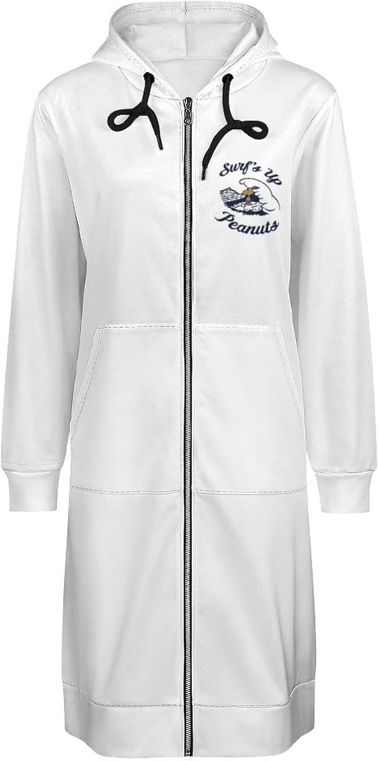 スヌーピー トップス パーカー レディース アウター ビック シルエット オーバー サイズ ロング ワンピース 長袖 アウター トレ