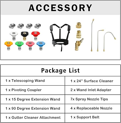 Miniatura 2 de janz Limpiador de superficies Pro de 24 pulgadas y varita telescópica Pro de 24 pies