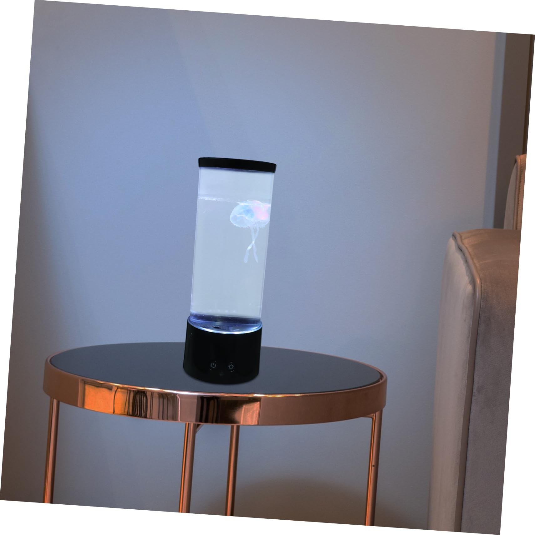 Artibetter Lampada Notturna LED Medusa Telecomando, Set 1 Nero | Abs, Alimentazione USB senza Batterie, Luce D’atmosfera per Studio e Decorazione