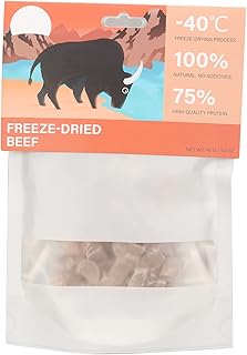 Petiscos para Animais de Estimação Carne Liofilizada Em Cubos, Alta Proteína Lanches SaudáVeis para Animais de Estimação Liofilizados Carne Em Cubos Tratamento para CãEs Alimentos Liofilizados