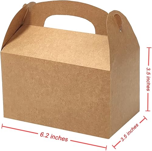 Miniatura 2 de Bonfasvo Cajas de regalo, paquete de 30 cajas de papel kraft plegables de 6.2 x 3.5 x 3.5 pulgadas, cajas de papel kraft plegables para damas de