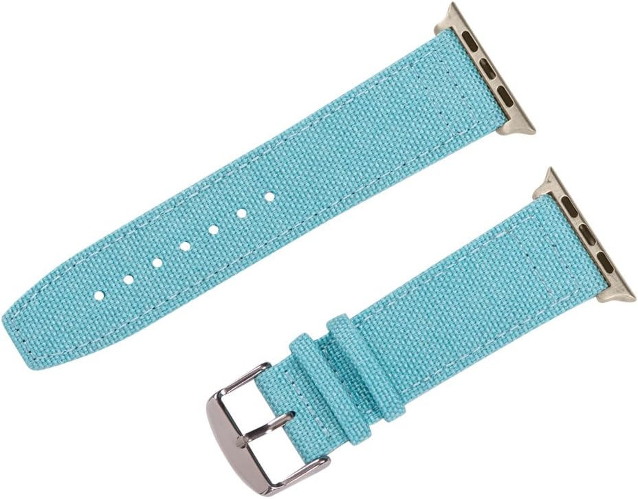 Clockwork Synergy- Cordura Compatible with Apple Watch Band 42mm,Genuine Leather Band Replacement Strap Compatible with Apple Watch Series