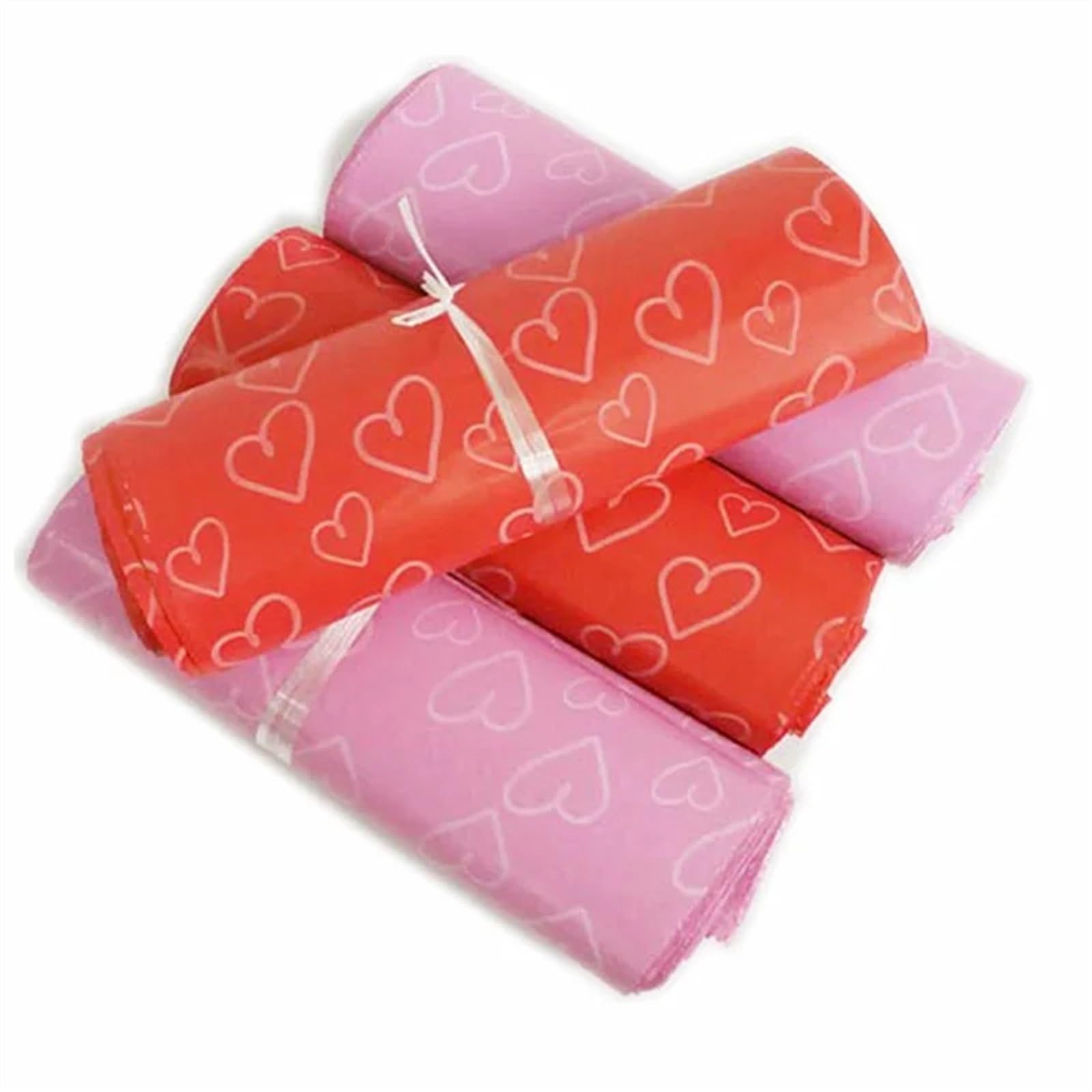 Buste Per Spedizioni 50 Pz/lotto Grandi Sacchetti di Corriere Smerigliato Rosa Modello di Cuore Sacchetto Adesivo Autosigillante Materiale Opaco Busta Mailer Sacchetto di Spedizione Postale(Pink,45x60
