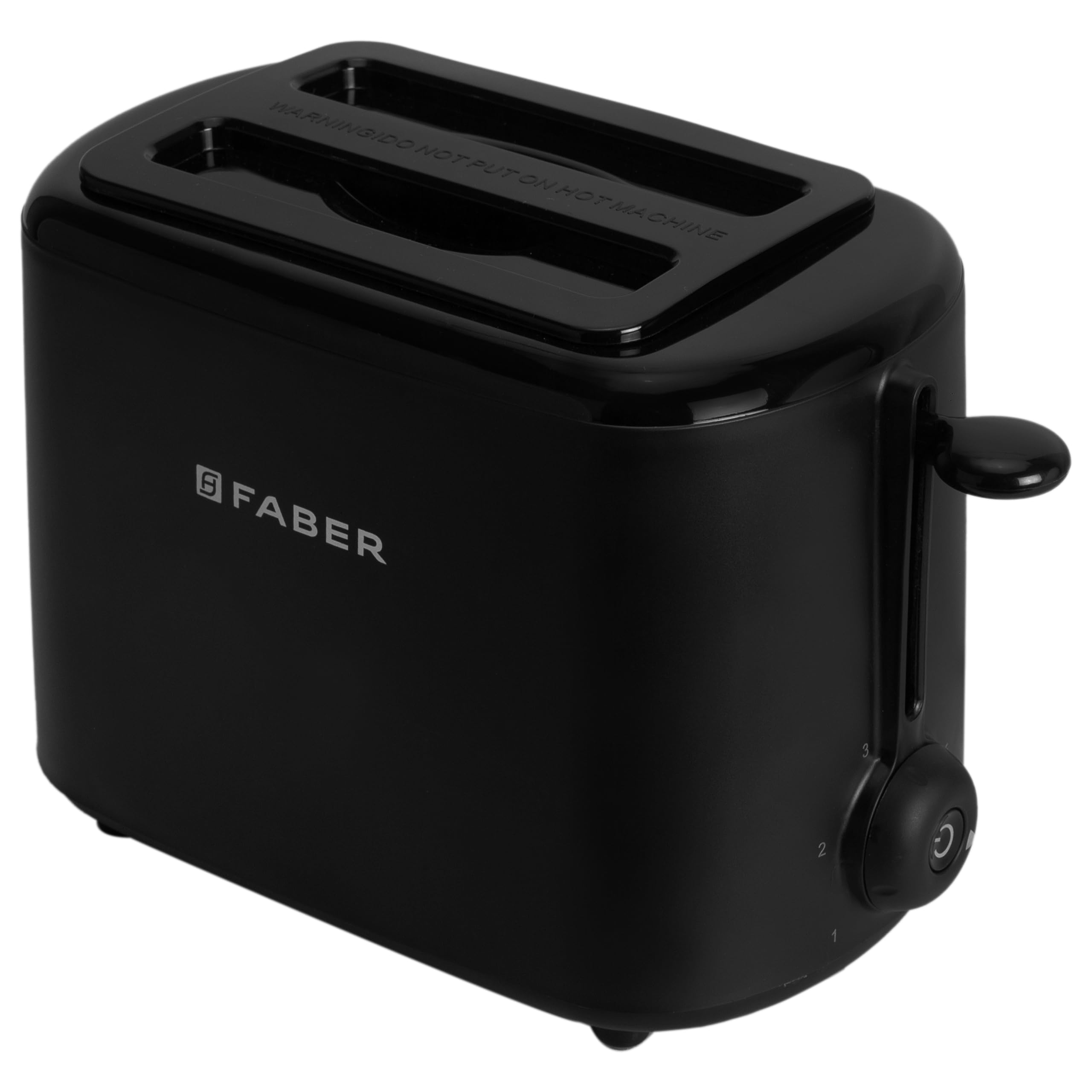 Faber 750 Watts 2 Slice Pop-up Toaster | Cool Touch Body | Auto cutoff | Dust Protection Top Lid | Crumb Tray| Compact Design| Black | FPUT PRIME S 750 BK-image-2