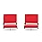 Flash Furniture Grandstand Portable Stadium Seats for Bleachers or Benches, Folding Padded Stadium Chairs with Handle, Pack of 2, 500 lb. Weight Capacity, Red