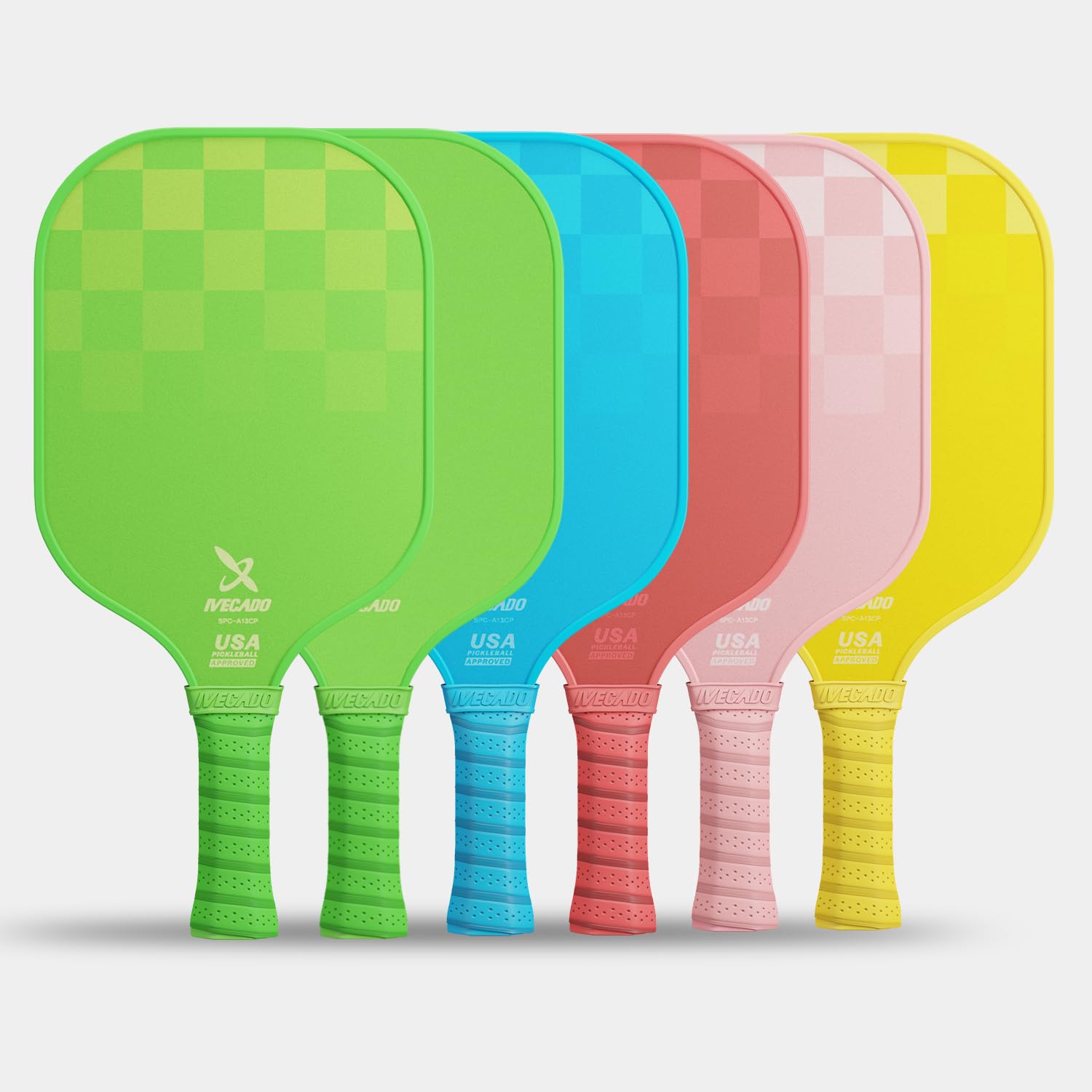 IVECADO ピックルボールパドル USAPA承認 カーボンファイバー表面 ハニカムコア レッドピクルスボールラケット カバー付きギフト 男女兼用 Amazon | IVECADO ピックルボールパドルラケット グリーンカーボン