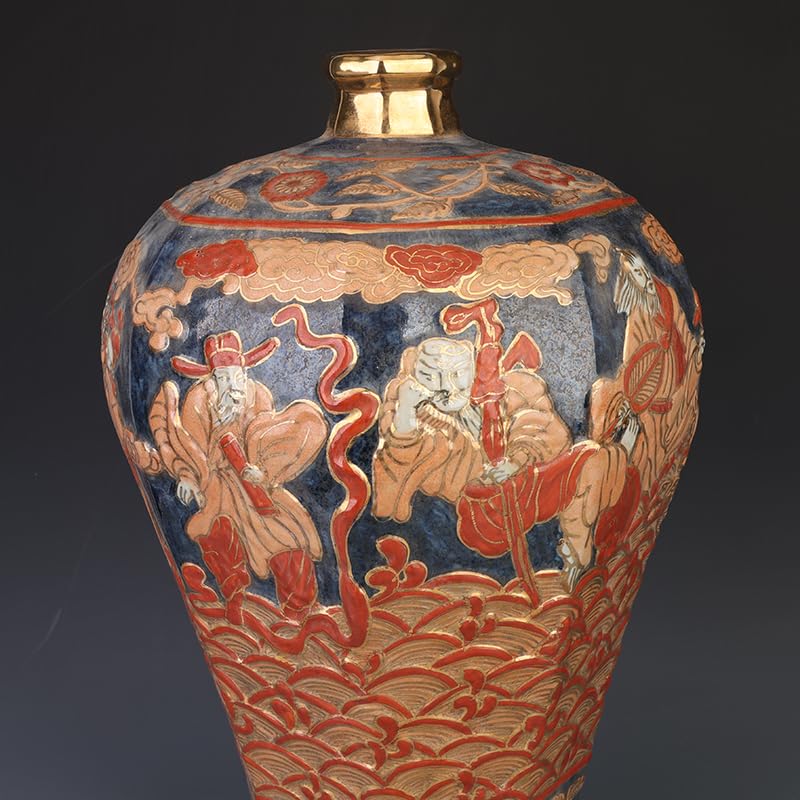 Wazon na kwiaty kreatywne badanie rzeźbione antyczna porcelana ręcznie robione ozdoby blaty biurowe ceramiczne wazony kwiatowe dekoracje do salonu