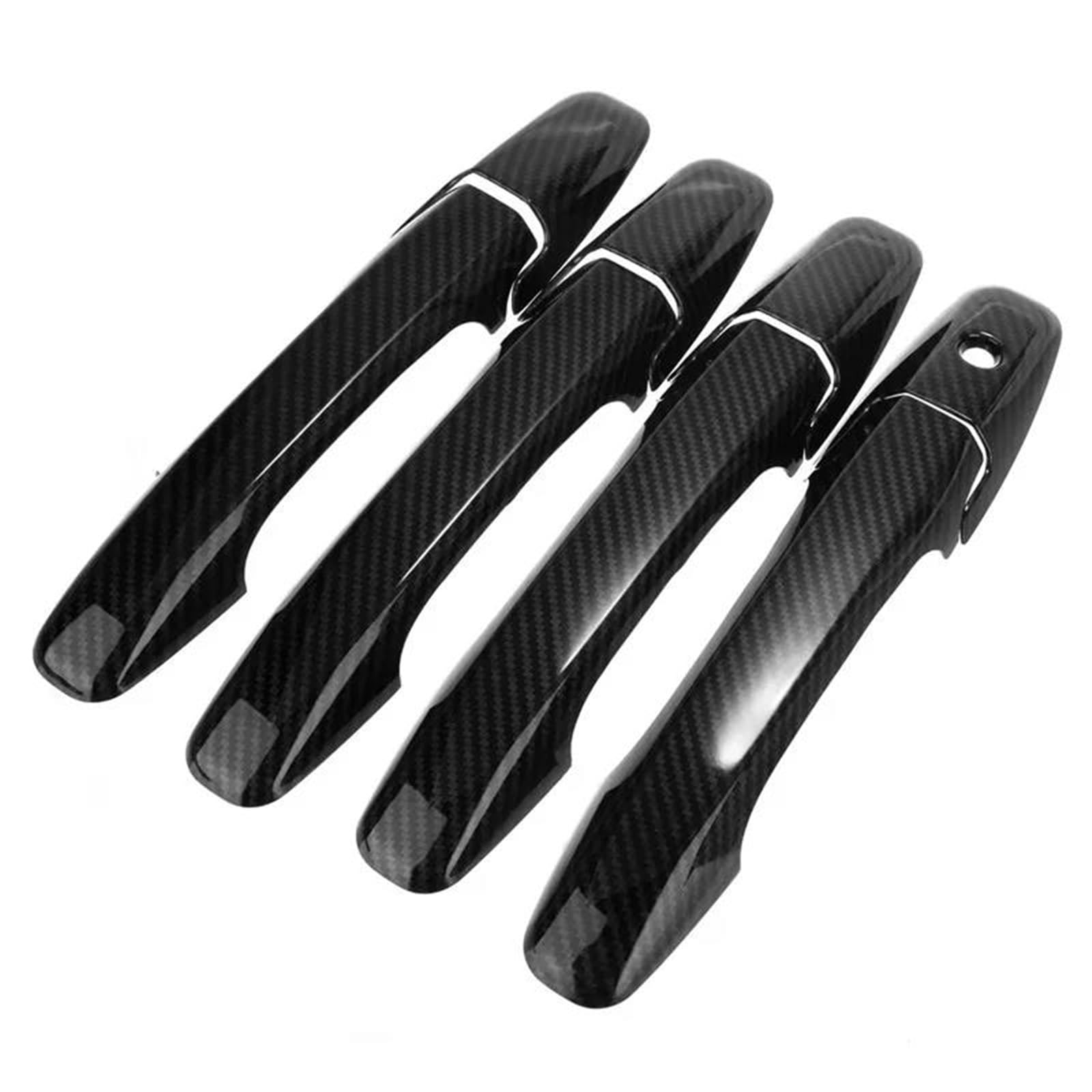 Yytemd Carbon Look Exterior Door Handle Cover Moulding Trim Car Accessories For Civic 8Th 2006-2011 Chrome(Carbon Look)