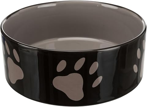 Trixie 24533 - Ciotola in ceramica con zampe, 1,4 l/ø 20 cm, colori assortiti (marrone o tortora)