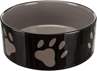 Trixie 24533 Keramiknapf mit Pfoten, 1,4 l/ø 20 cm, Sortierte Farbe (braun oder taupe)