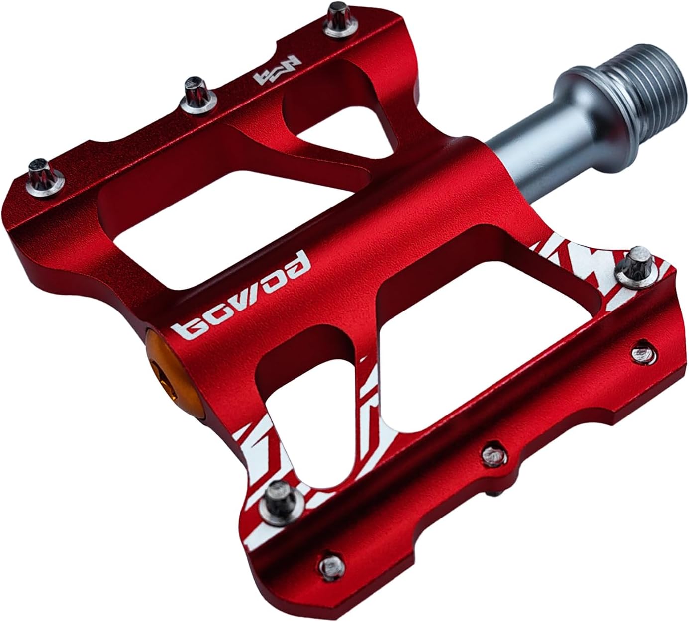 Youth MTB Mountain Bike Colored Pedals, Small Road Bike Pedals Womens MTB Flat Pedal, Kids BMX Pedals for Children's bicyle and Kid's Bike 9/16, CNC Aluminum Pedal w Cr-Mo Axel, 2Bearings,10Pins