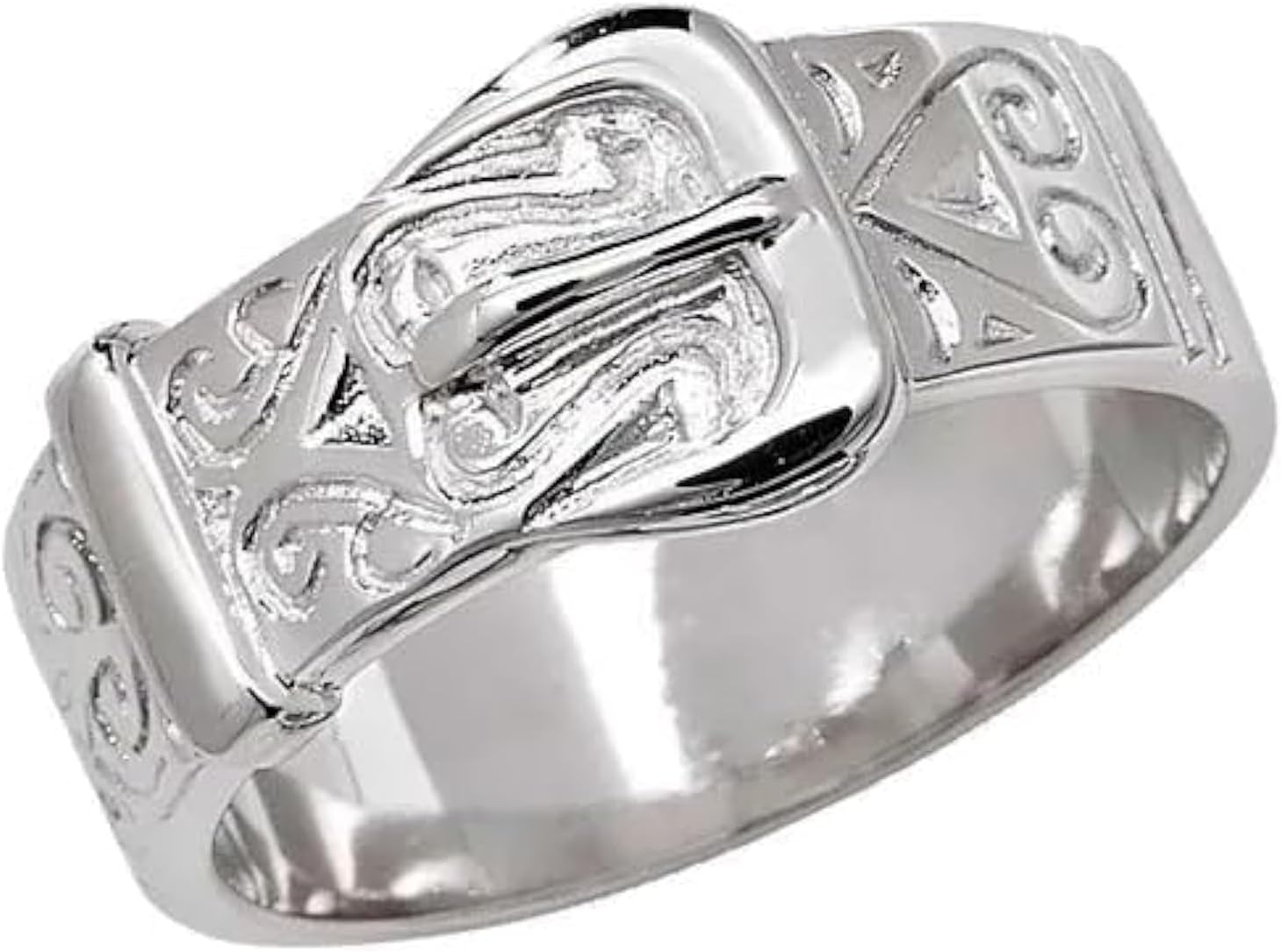 Sterling Silver Chunky Buckle Ring size O P Q R S T U V W X Y Z Z+1 Mens Ladies