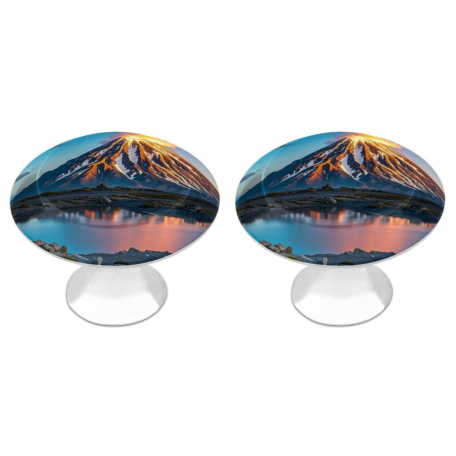 Btcowzrv Style Depicts A Volcano 2 Pack Cabinet Knobs Drawer Pulls