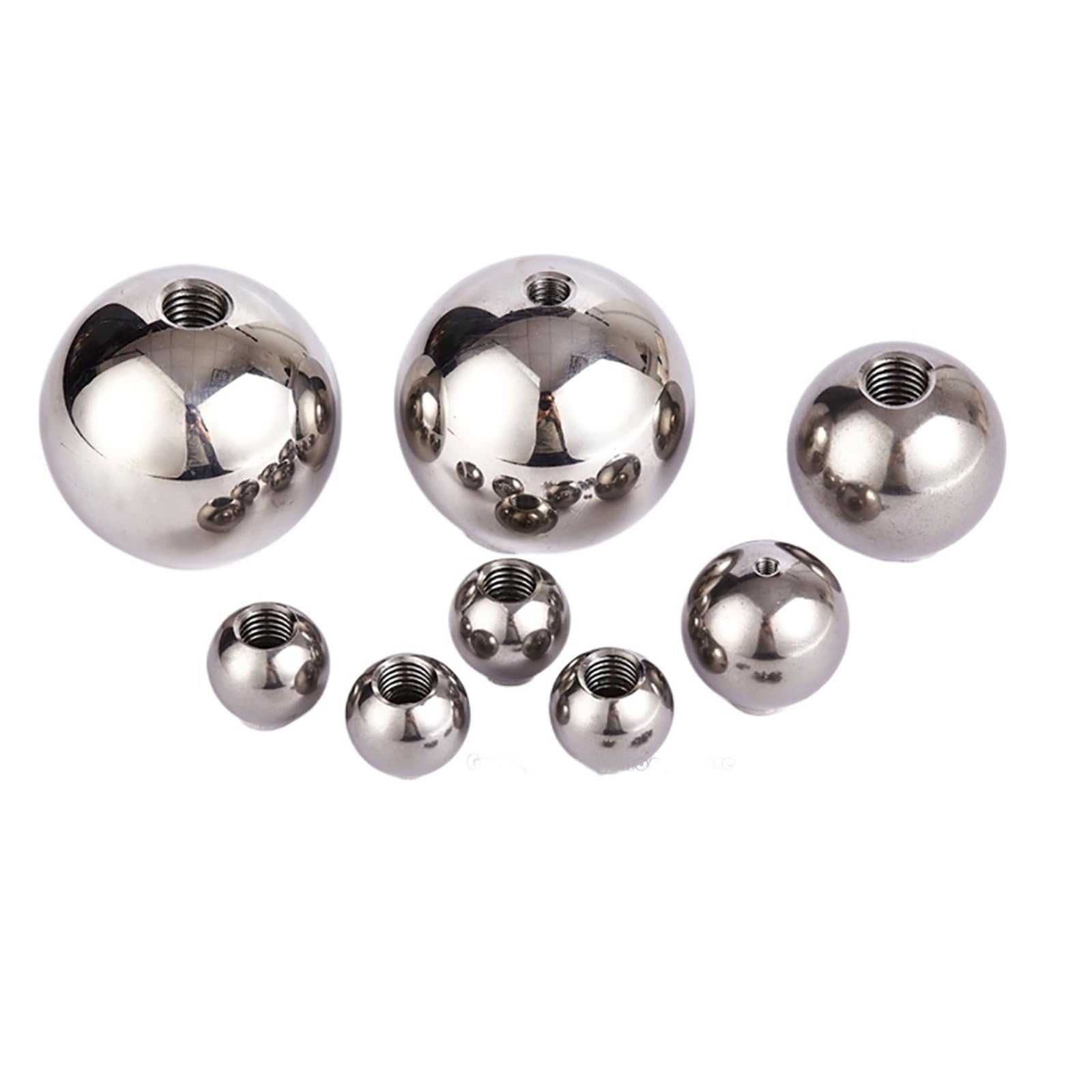 Billes de perçage en acier inoxydable Billes de perçage borgnes à filetage femelle demi-trou M2 .5 M3 M4 M5 M6 M8 M10 M12 M14 OD mm-60 mm en acier inoxydable(M5,45mm)