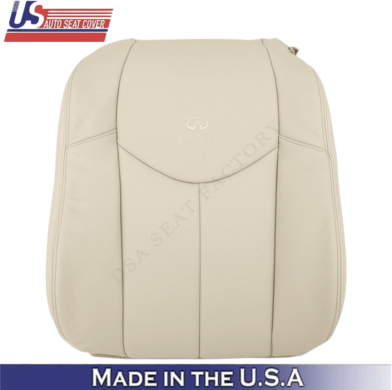 US Auto Seat Cover 2008-2013 fits Infiniti G37 Genuine Leather Front Replacement Seat Covers Wheat (Placement on Vehicle:Driver & Passenger Tops & Bottoms;)