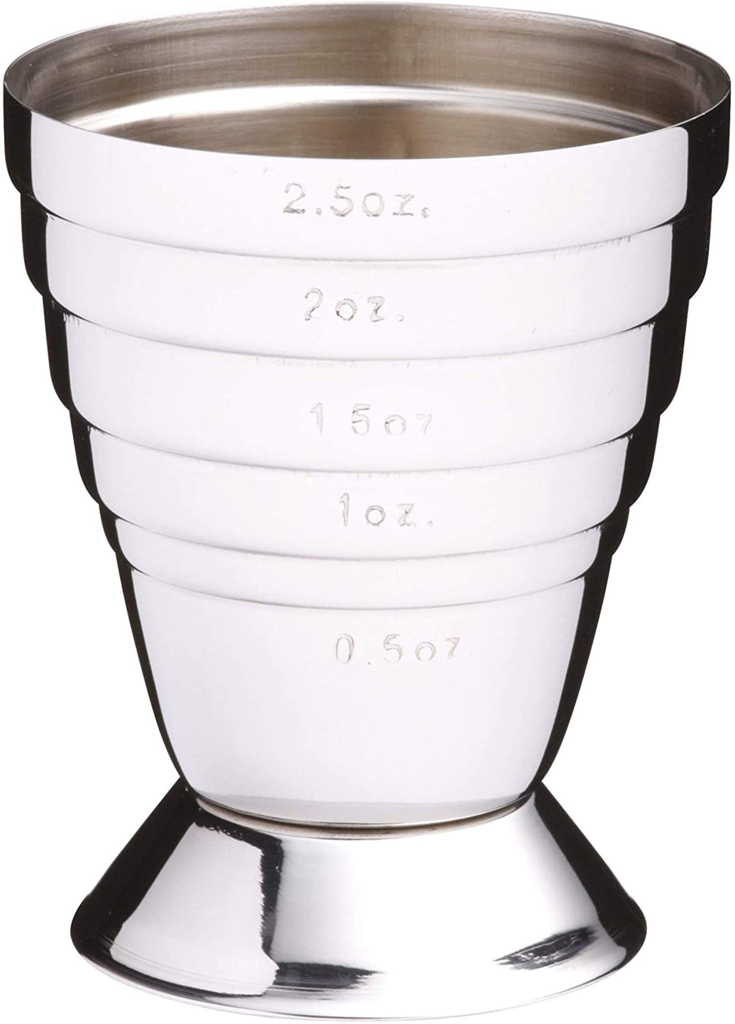 SYOSI All-in-1 Stainless Steel Cocktail Jigger with 6 Spirit Measure Markings, 6 Etching Measurements (OZ&ML), Party Tool Shot Jigger