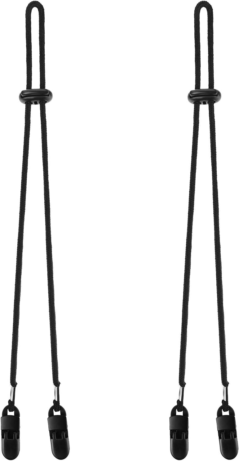 SATINIOR 2 Pieces Hat Clips for Wind Adjustable Hat Strap Reusable Thin Cord Chin Straps for Outdoor Travel Fishing Boating