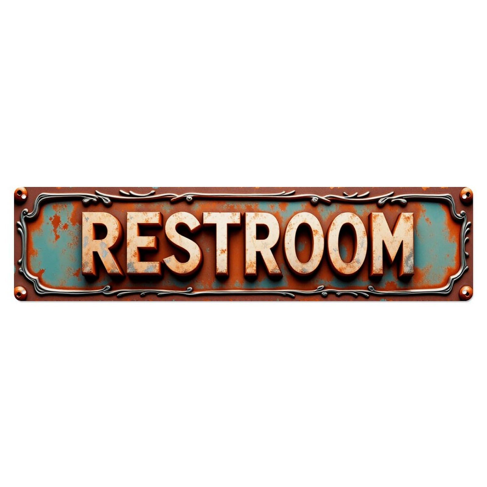 Rusty Metal Sign Pattern_2 Tin Sign Vintage Metal Poster Retro Bar, Home, Man Cave, Kitchen, Laundry Room Wall Art Decor Gift 4x16 Inch