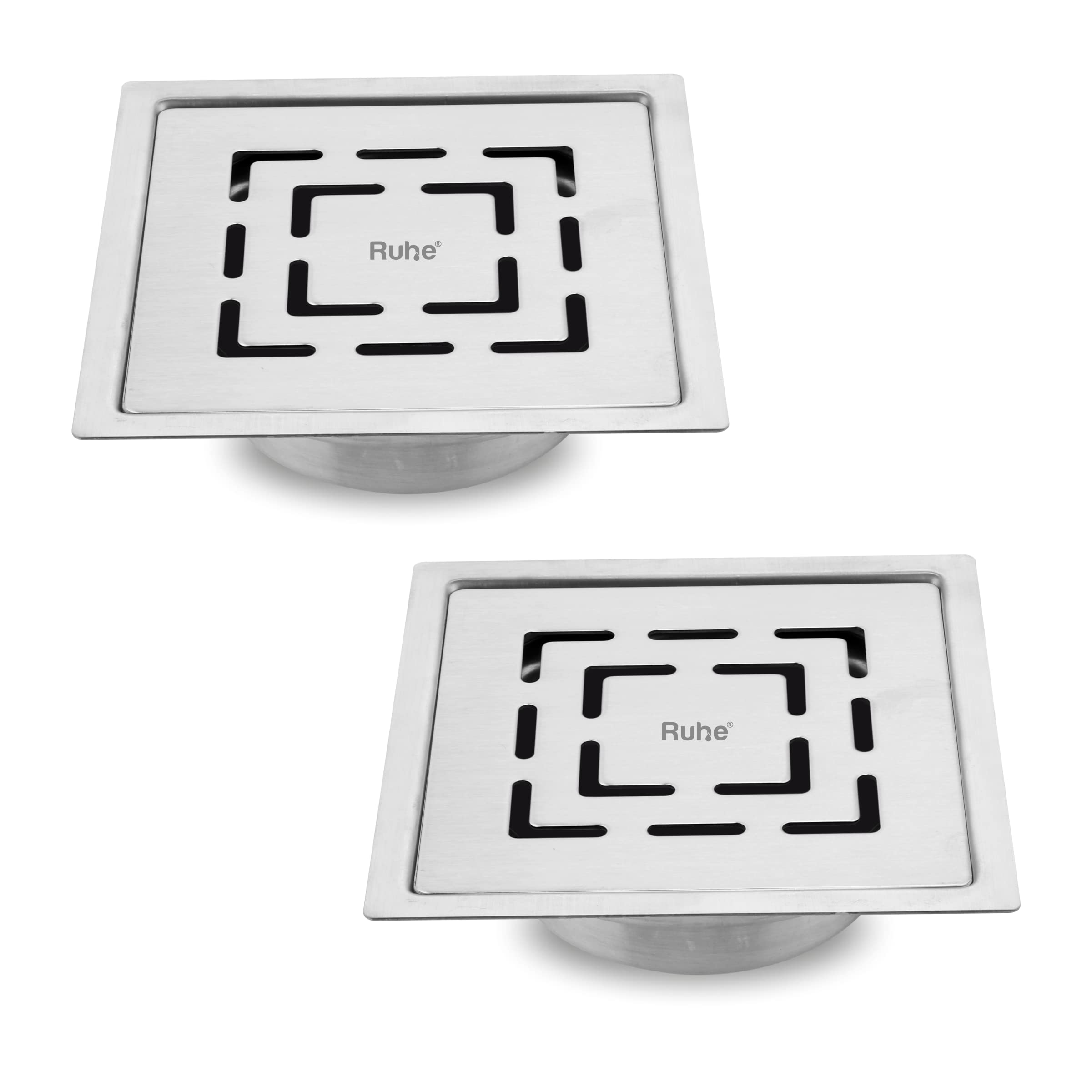 Ruhe® Sapphire Square Flat Cut Floor Drain | 304-Grade Stainless Steel Floor Drain Jali with Matte Finish | 5 x 5 inches | Floor Drainer with Cockroach Trap/Jali | Pack of 2 (B08RRFT8YL) Amazon Price History, Amazon Price Tracker
