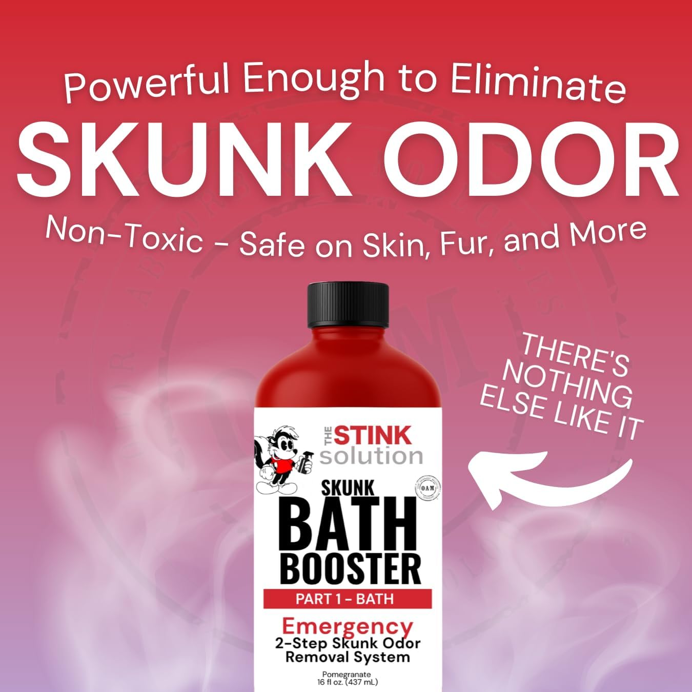 The Stink Solution Skunk Odor Eliminator for Dogs Natural Skunk Smell Remover Kit 16 oz Bath Booster & 16 oz Pomegranate Spray Pet Safe Skunk Odor Remover, Skunk Deodorizer & Skunk Spray Neutralizer