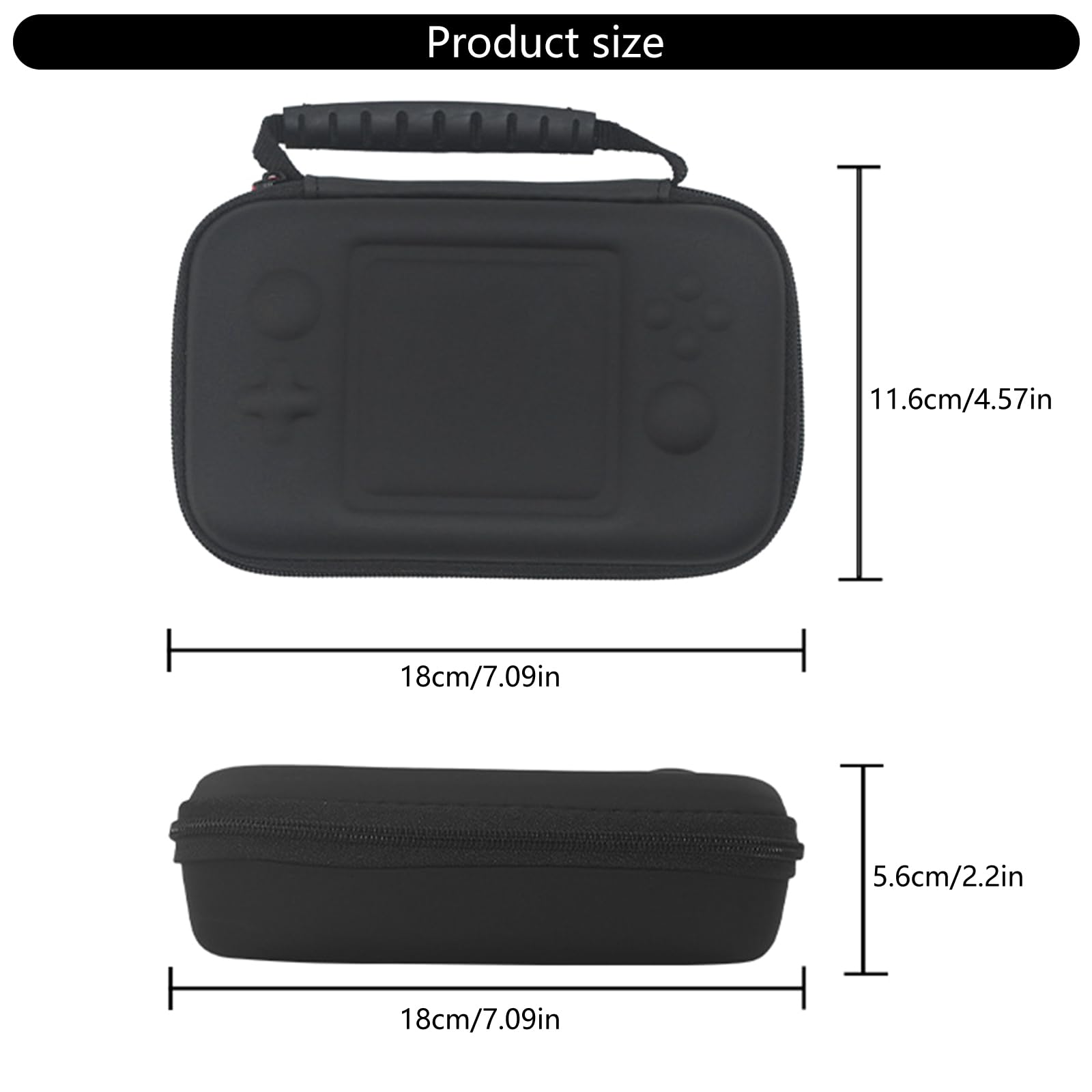 RPMini - Custodia portatile per console di gioco portatile, antiurto, da viaggio, custodia per il trasporto, accessorio portatile