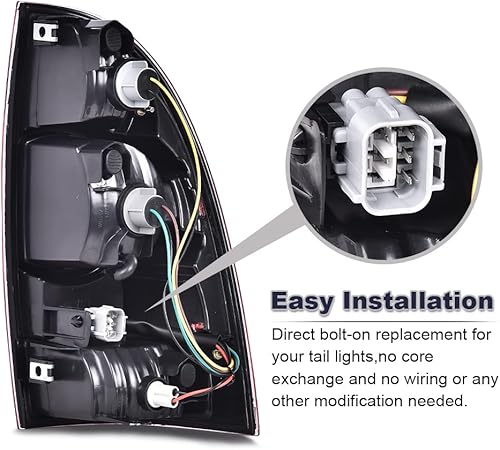 Miniatura 6 de G-PLUS Conjunto de luz trasera compatible con Toyota Tacoma Pickup 2005-2015, lámpara de freno LED trasera izquierda del lado del conductor, lente