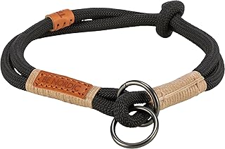 TRIXIE Zug-Stopp Hundehalsband BE Nordic L-XL schwarz/Sand – bequemes Hundehalsband für große & sehr große Hunde mit Zugbegrenzung - robust & elegant – 17295 product image