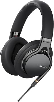 Sony MDR-1AM2 B Headphones, High Resolution, Enclosed, Foldable, Removable/Balanced Connection, Φ4.4 Cable Included, Remote Control/Microphone Included, 2018 360 Reality Audio Certified Model, Black,