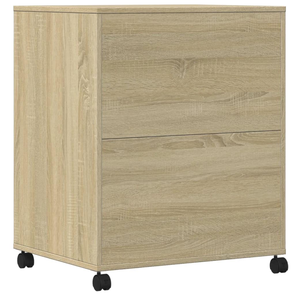 vidaXL Druckerständer mit Rollen Sonoma-Eiche 60x48x74 cm