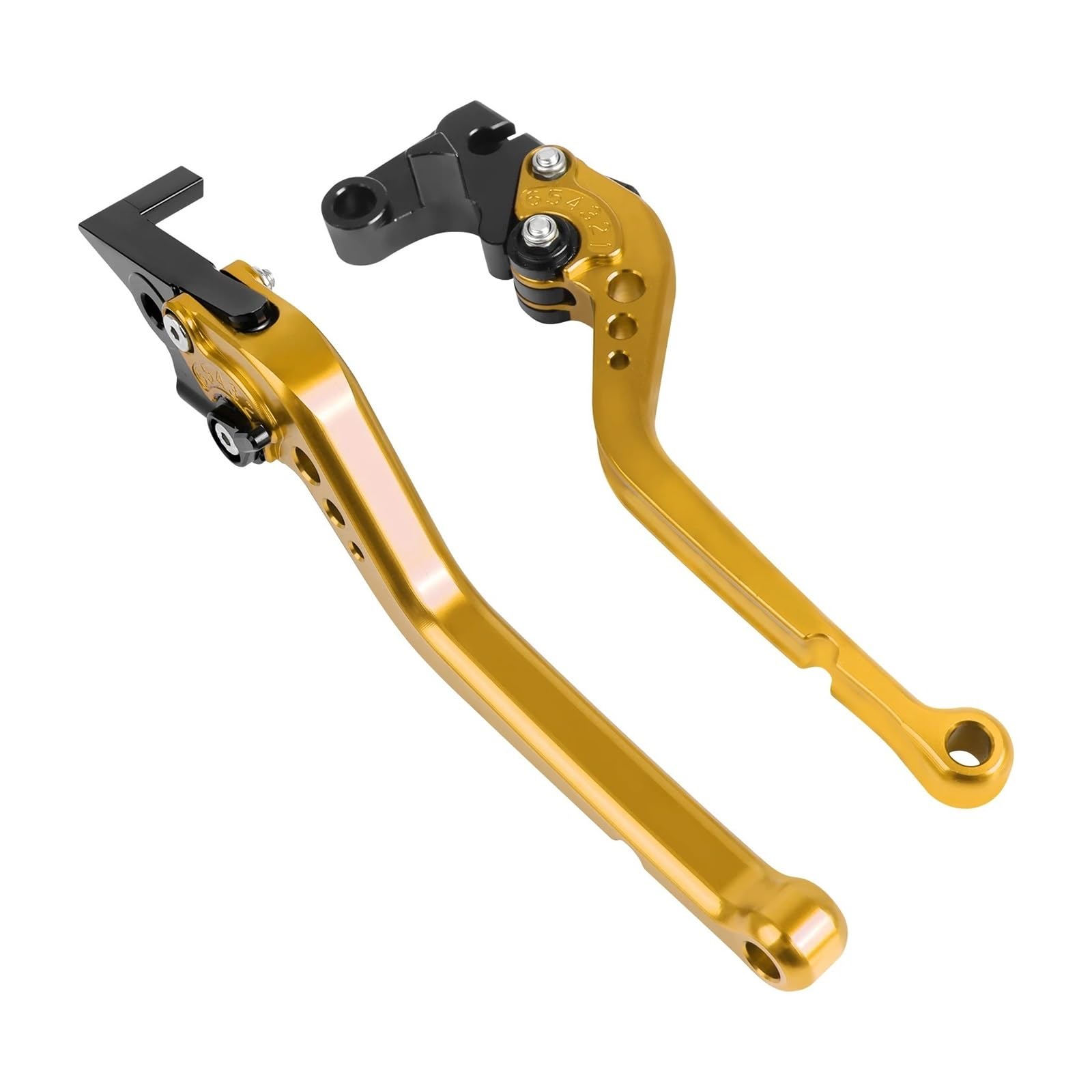 JWQEBNS Motorcycle Brake Clutch Levers for FZ1 FAZER FZ6R FZ8 FZ6 for MT-07 09 FZ-09 2014-2023 Short/Long Brake Clutch Levers(Long Gold)