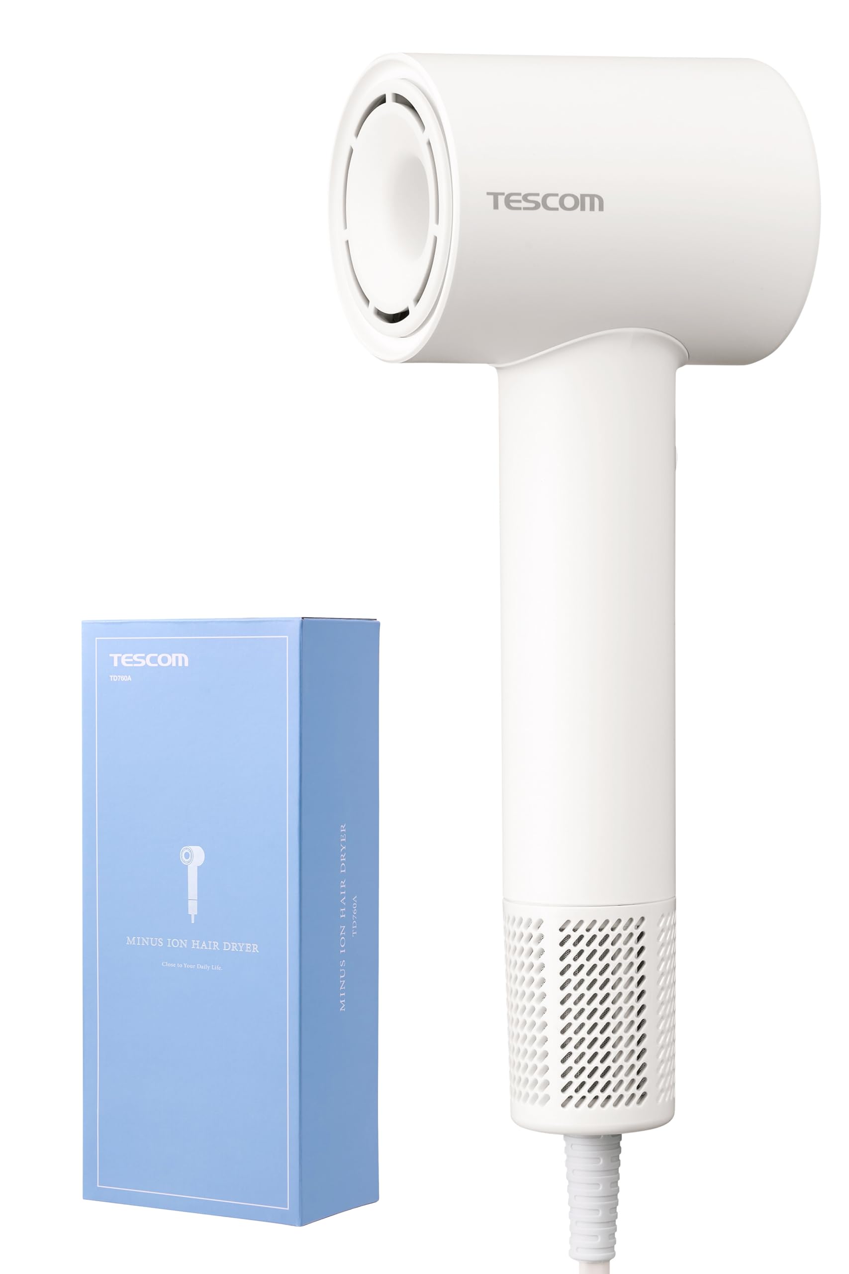 ヘアドライヤー TESCOM テスコム ホワイト マイナスイオン TD760A-W