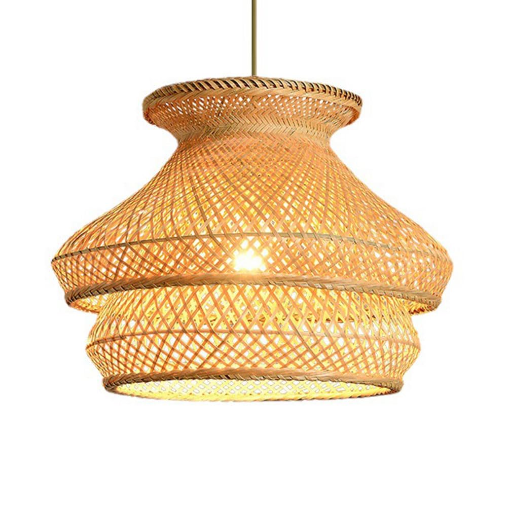 Suspension design double couche en bambou tressé main - 8