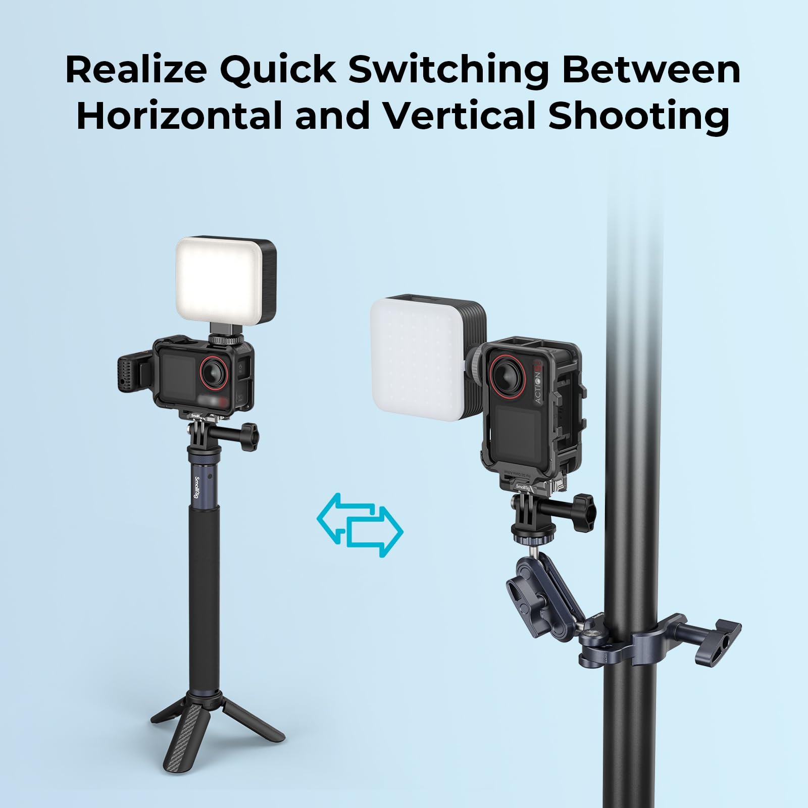 SMALLRIG Action 5 Pro Action 4 Action 3 Cage dla DJI, klatka z wieloma interfejsami rozszerzeń, rama ochronna dla DJI Osmo Action 3 Action 4 Action 5 Pro - 5135