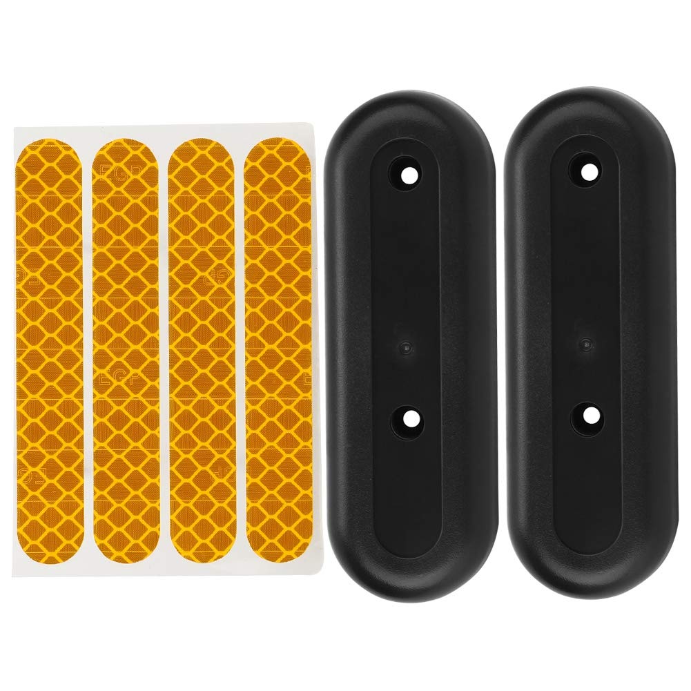 Scooter Rear Wheel Hubs Cover, Scooter Rear Wheel Hubs Protective Shell with Reflective Sticker Decals Accessory for Ninebot MAXG30 Electric car Scooter