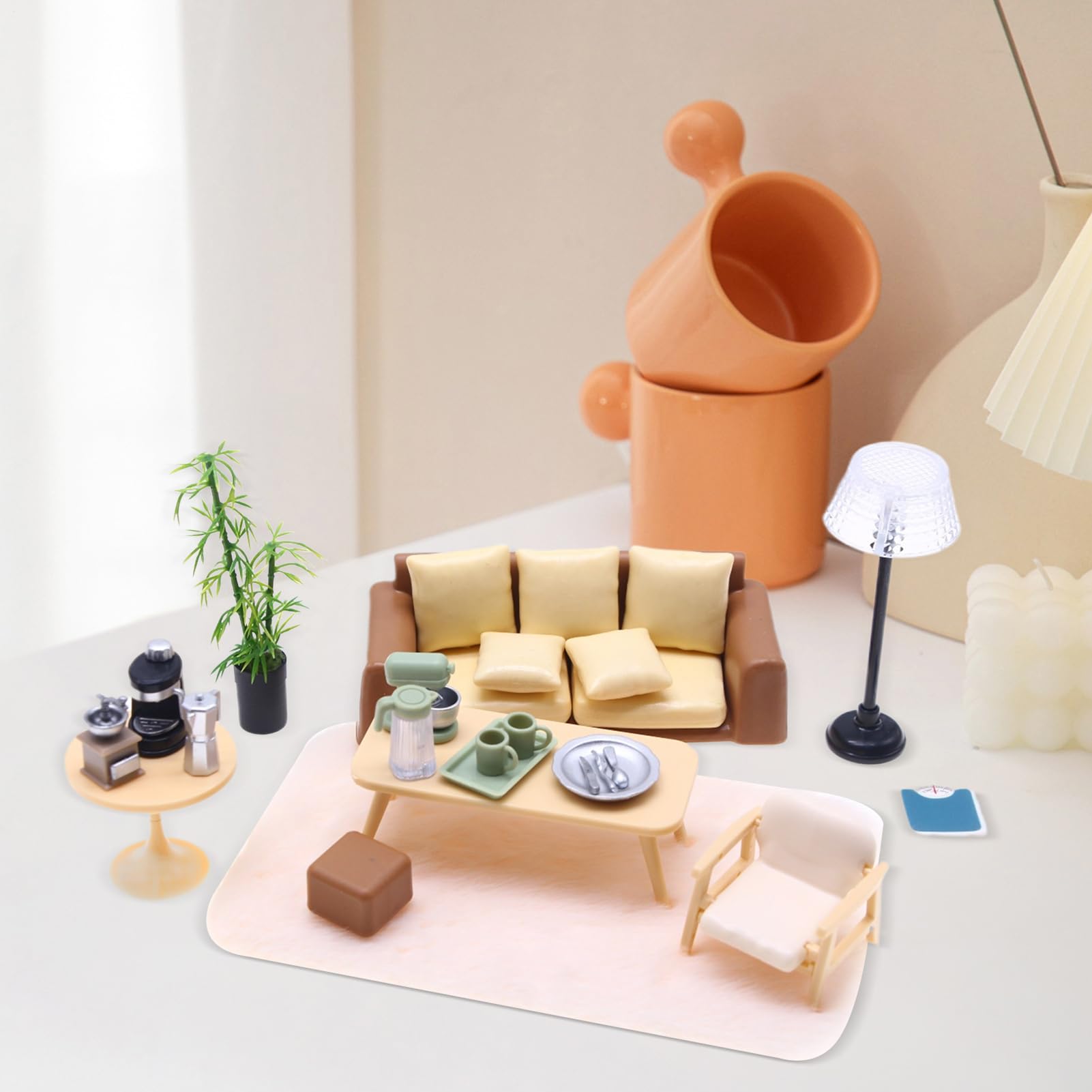 Mesa Miniatura Para Casa De Muñecas - Accesorio Decorativo De Madera, Escala 1:12, Para Maquetas Y Escenarios