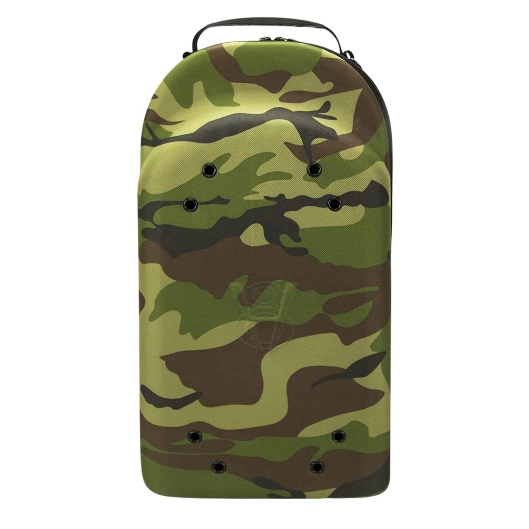 Homiegear 12 Hat Case Brand Carrier Case, 12 Hats for All Caps, Snap Back, Fitted Camo