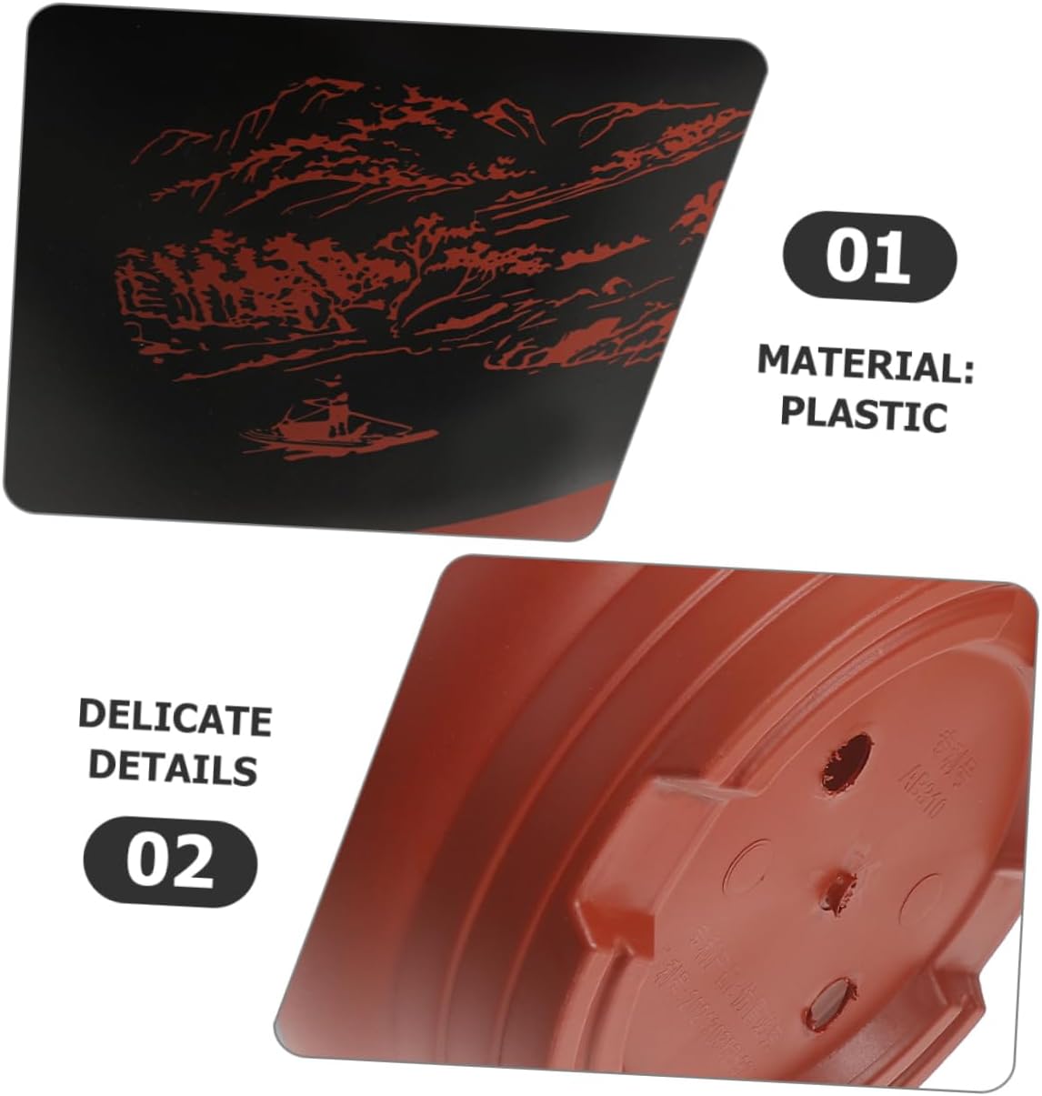 POPETPOP 2Pcs Plastic Orchid Nursery Pot Height Indoor Flower Planter with Drainage for Healthy Plant Growth Durable and Aesthetic Design