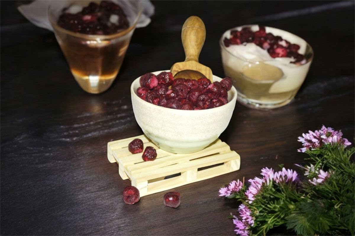 Müsli Mühle Bio Sauerkirschen gefriergetrocknet – 100% Frucht – 1000g | Für Müsli, Smoothies, Backen & als Snack – Kirschen enthalten viele Vitamine & Mineralien – getrocknete Früchte