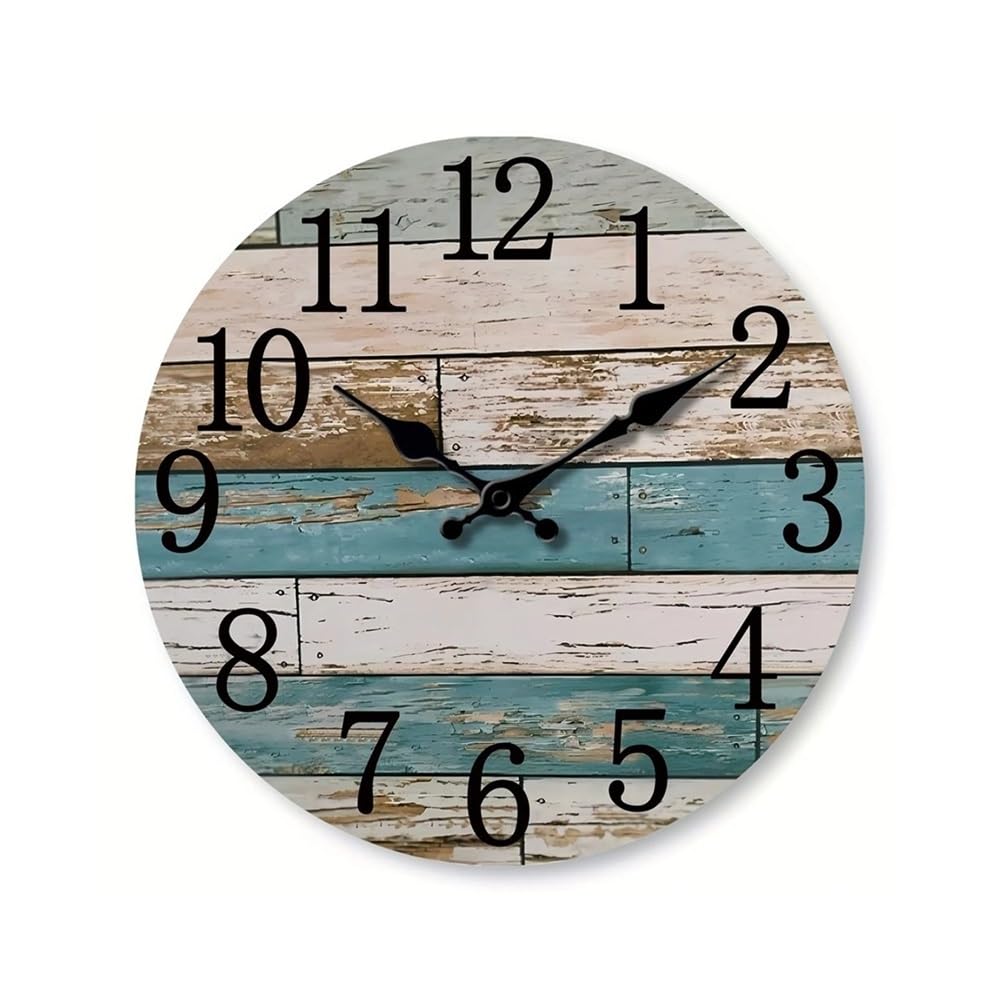 FbqLhe1ahh Office Wooden Clock with Creative Decoration and Silent Design Quartz with Retro and Vintage Style Decorative