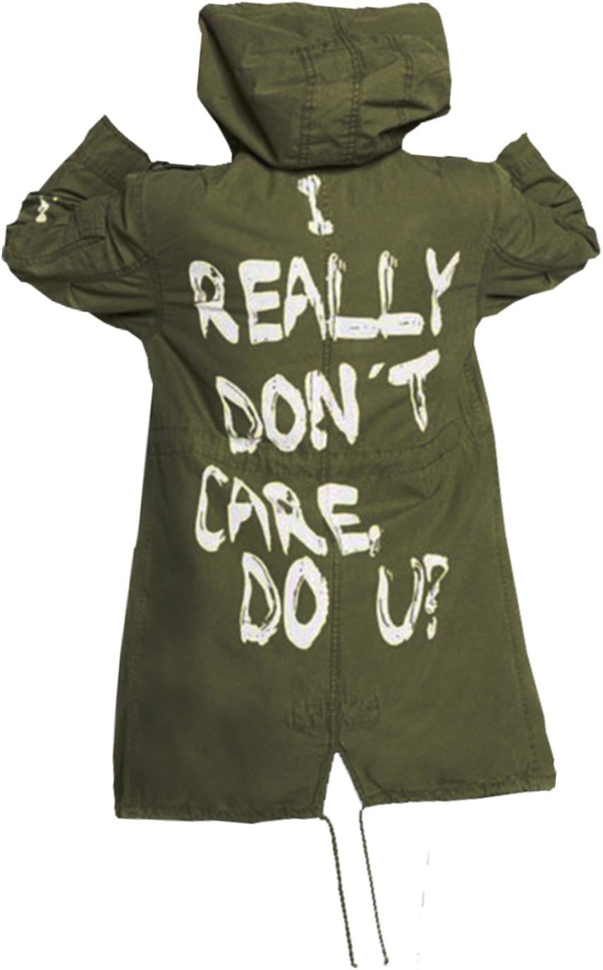 Melania Trump I Really Dont Care Do You Army Green Mechanic Cargo Jacket