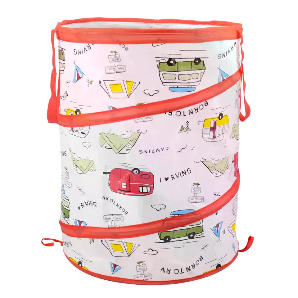 Rugged Trail Products Portable 30 Gallon Pop-Up Trash Can for Camping - Collapsible, Lightweight, Easy Setup