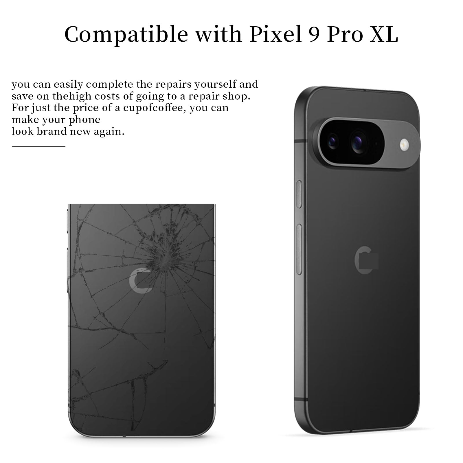 Amazon.com: Pixel 9 Pro XL Back Glass Replacement for Google Pixel