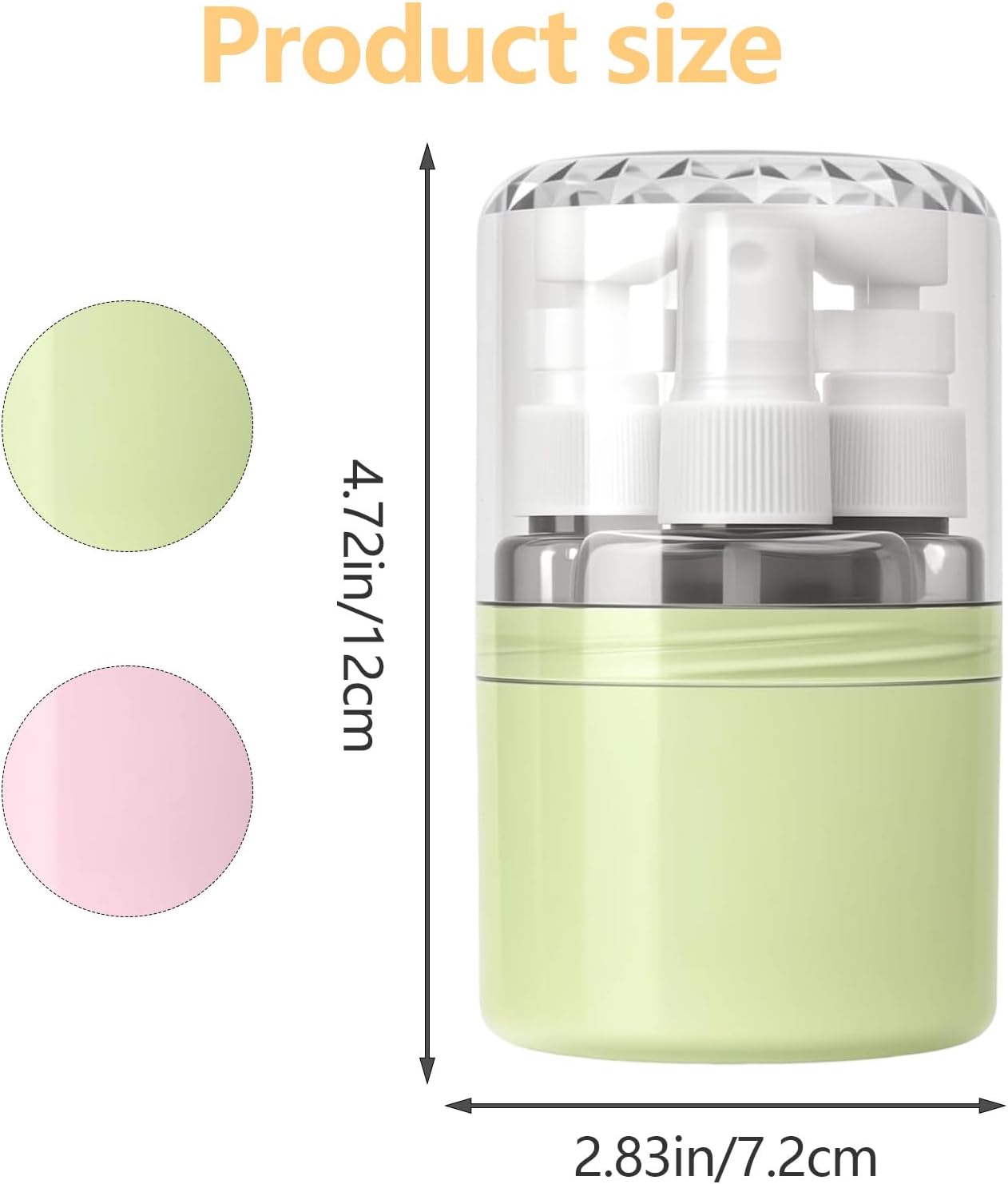 4 In 1 Travel Dispenser Bottle Refillable, Travel Bottles No Spill Space Saving Compact, For Vacation Business Trip, With Scale, English Label (Green,4-1)