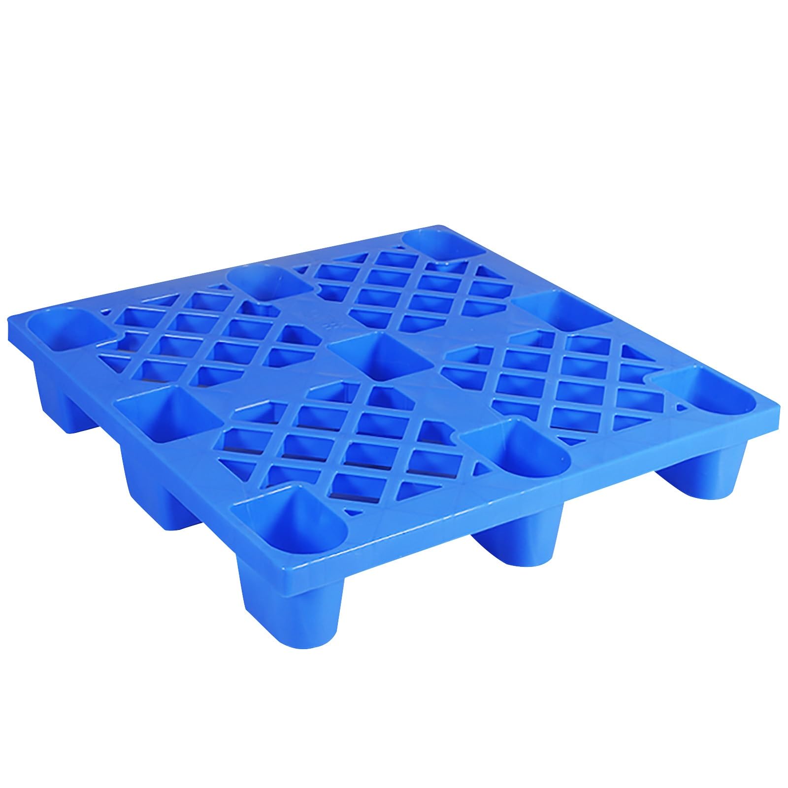 Palette en plastique robuste à structure quadrillée pour entrepôt de logistique exigeant