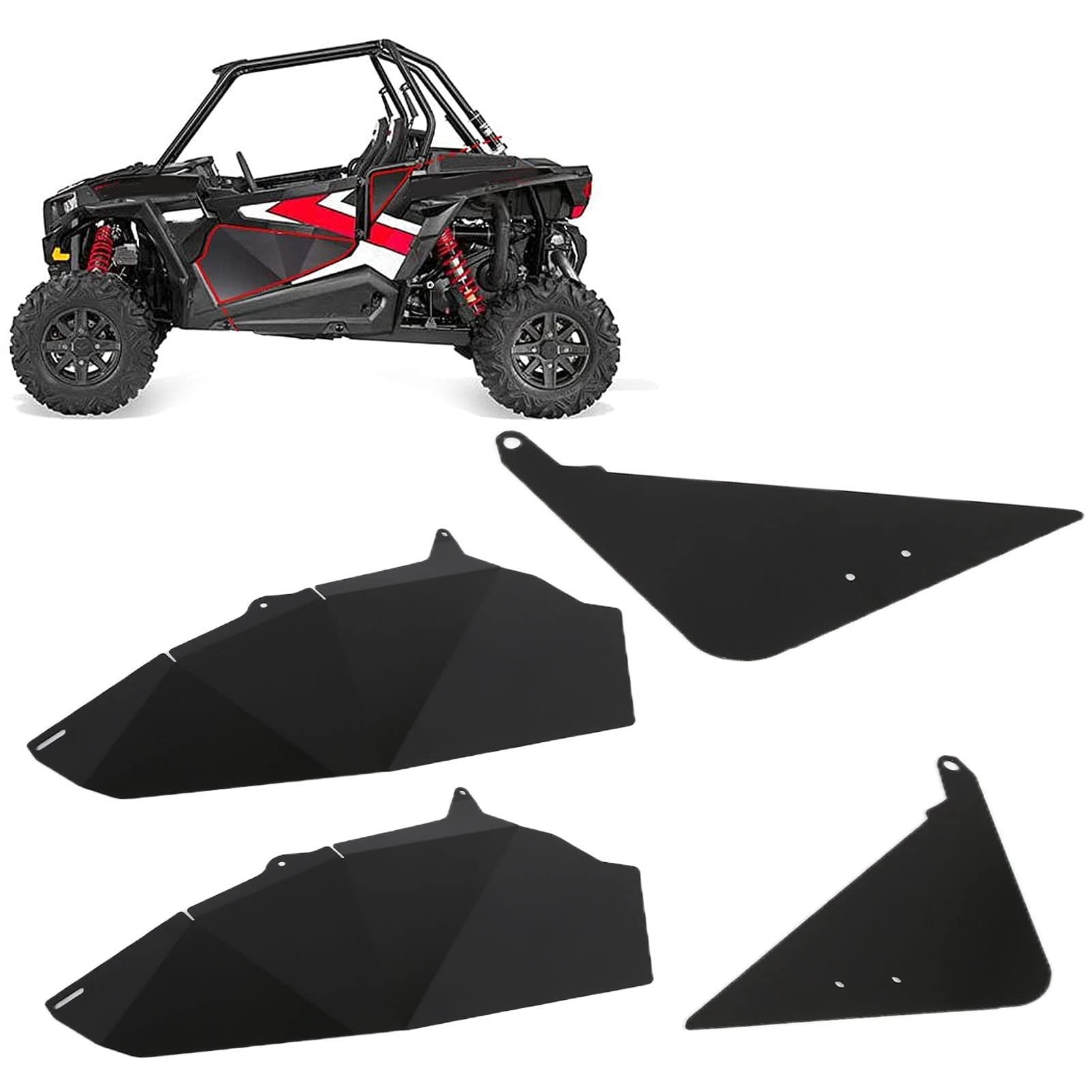 UTV Lower Door Set, Rustproof Aluminum Lower Door Panel Insert Kit Replacement for Polaris RZR XP 1000 2014-2021 for Repair