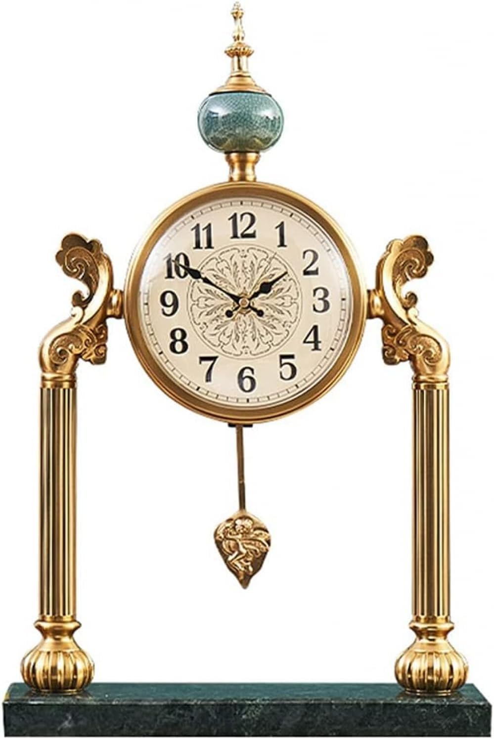 Mantel Clocks, Bedroom Decor Desk Clock, Retro Desk Clock, Fireplace Clocks, Silent and Non-Ticking, Antique Clock, Easy to Read in The Office