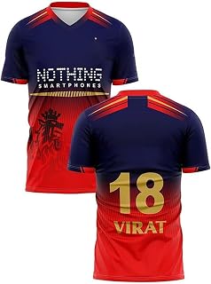 Sports Cricket Offiicial New Latest Trendy RCCBB New Jersey Virat 18 2026 (Kids,Men&Boys) (Kid's,Boy's & Men) Price In India