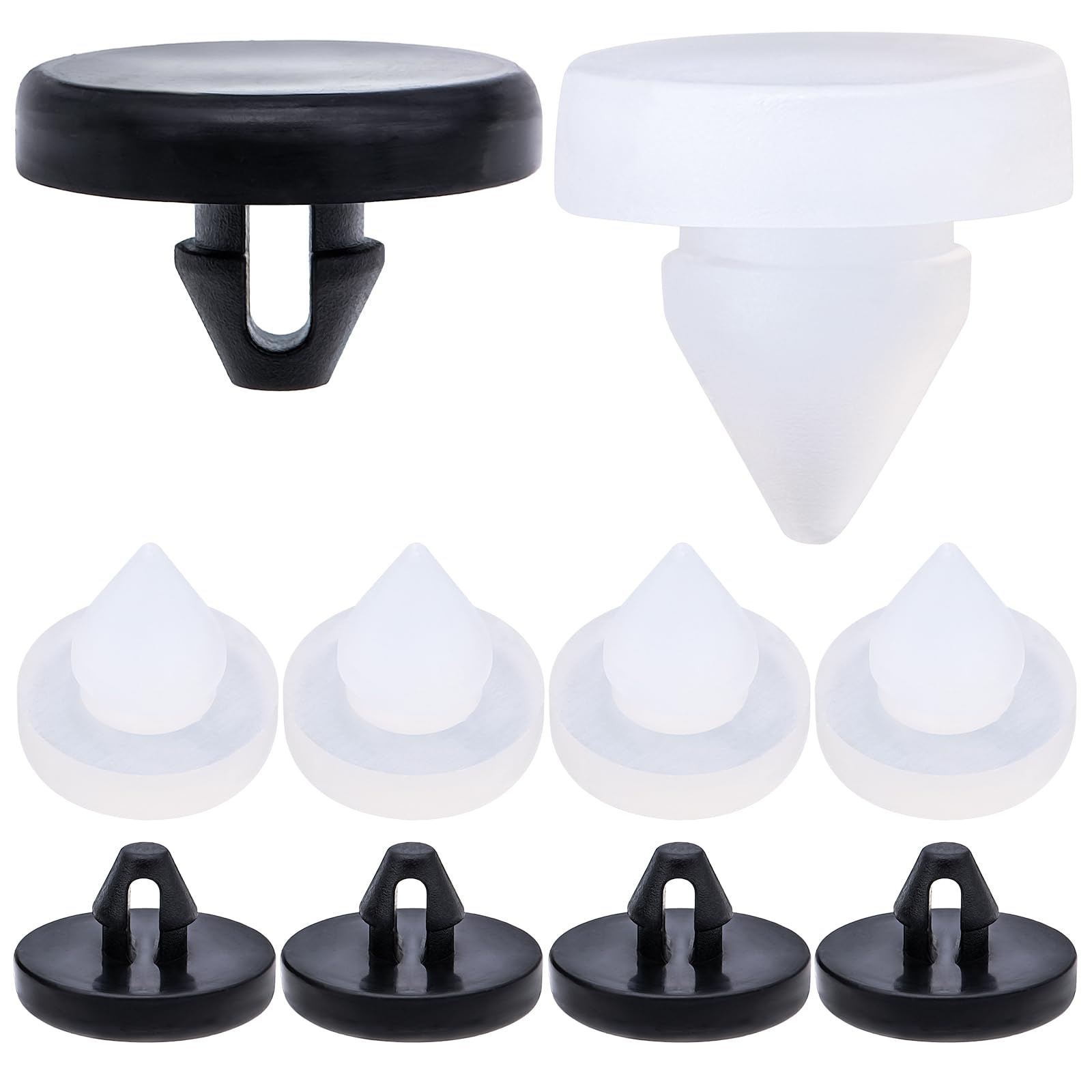 Black Pedals 5-Pack Brake Pedal Stop Pads - Nylon Replacement For