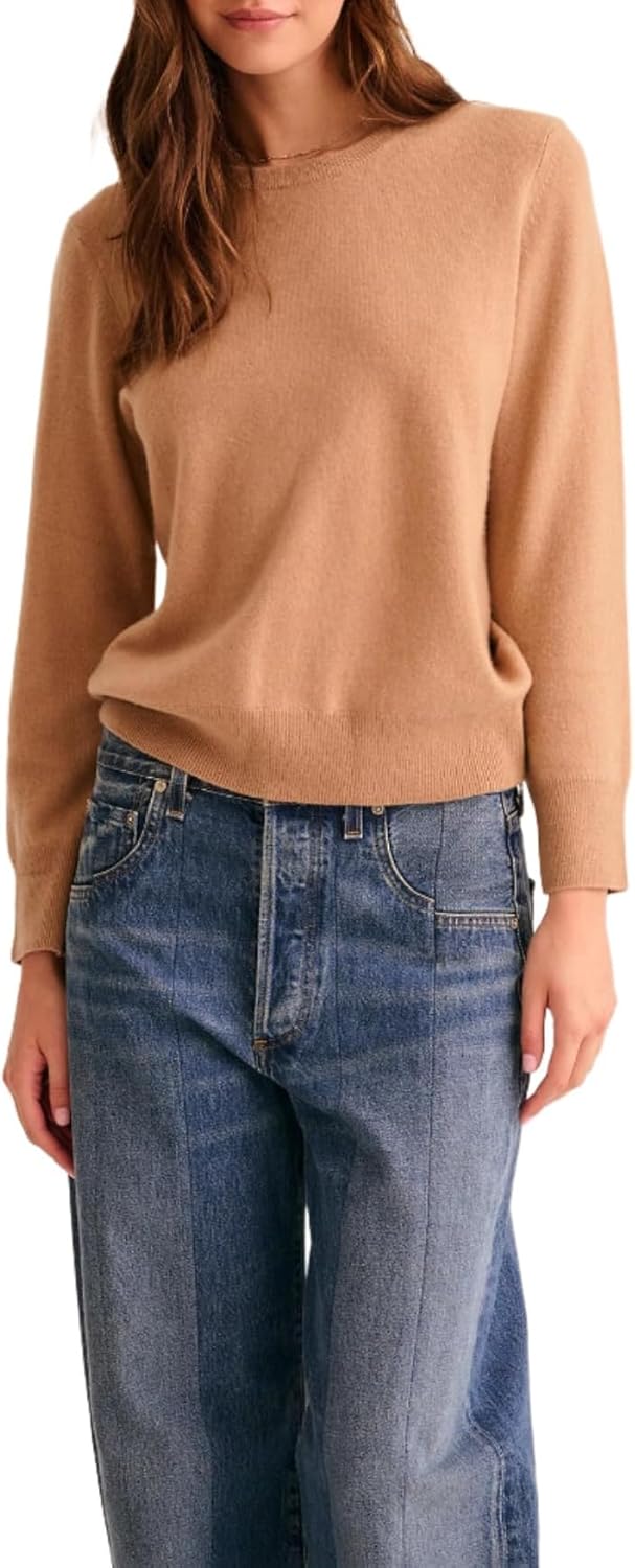 NAADAM Dames The Original Cashmere Crewneck Sweater Women's Pullover, Donkerblauw, S
